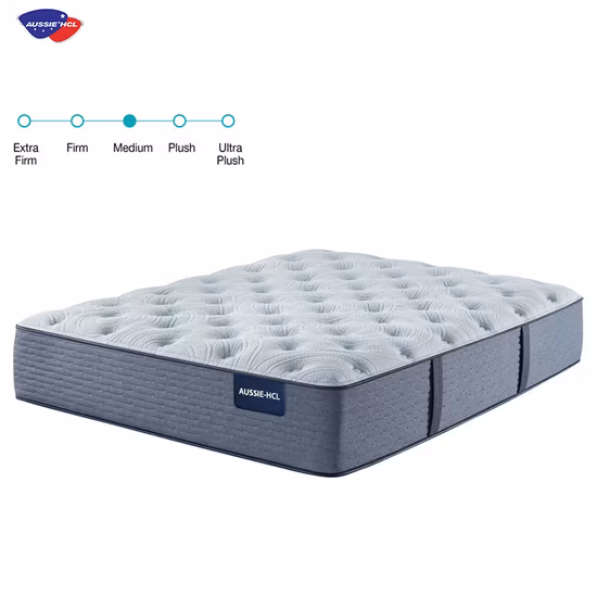 Home Furniture Luxury Natural Latex Euro Top Double Queen King Size Pocket Spring Foam Mattress Bed in a Box